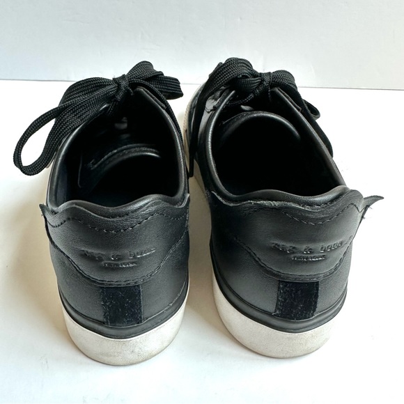 Rag & Bone RB Army Low Black Leather Sneaker 36.5 6.5 - Picture 4 of 14